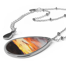 Load image into Gallery viewer, Painted Sky Oval Necklace
