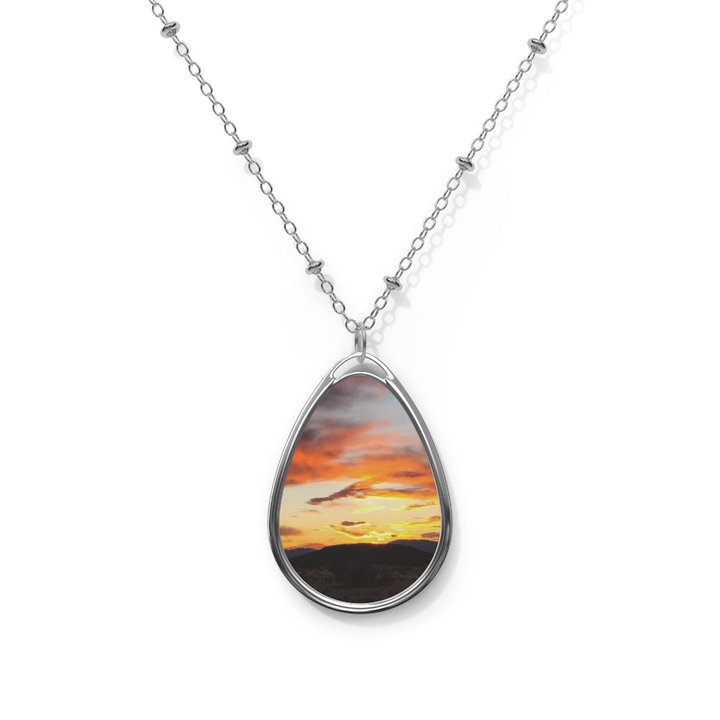 Painted Sky Oval Necklace